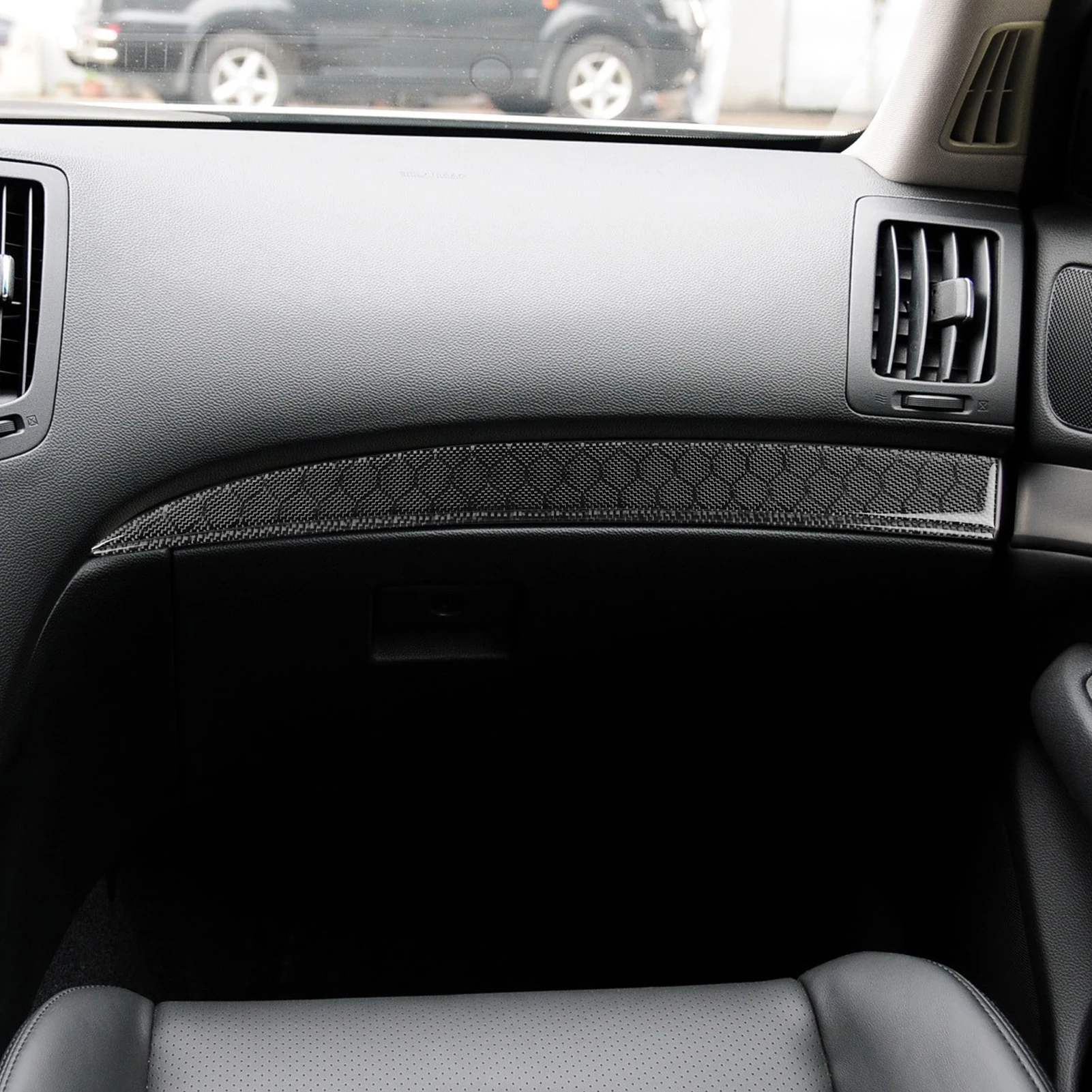 For Infiniti G35 G37 G25 Q60 Hexagonal Honeycomb Carbon Fiber Co-pilot Dashboard Panel Decorative Cover Car Accessories Sticker