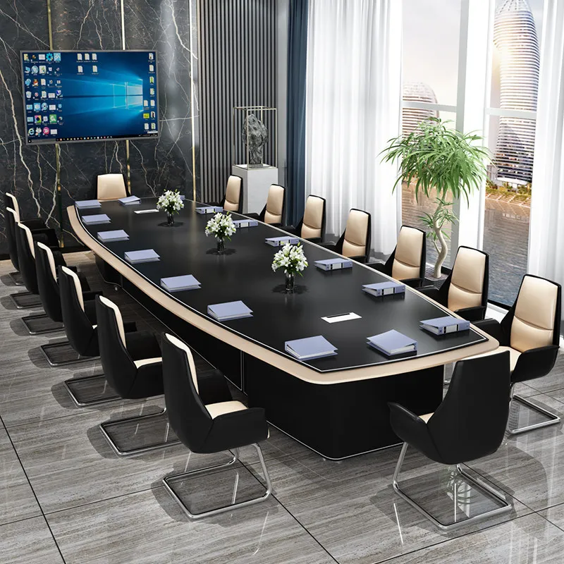 Luxury Modern Hotel Conference Table Chairs Easy Assembly Wooden Meeting Table Modular Multi-Function Office Furniture
