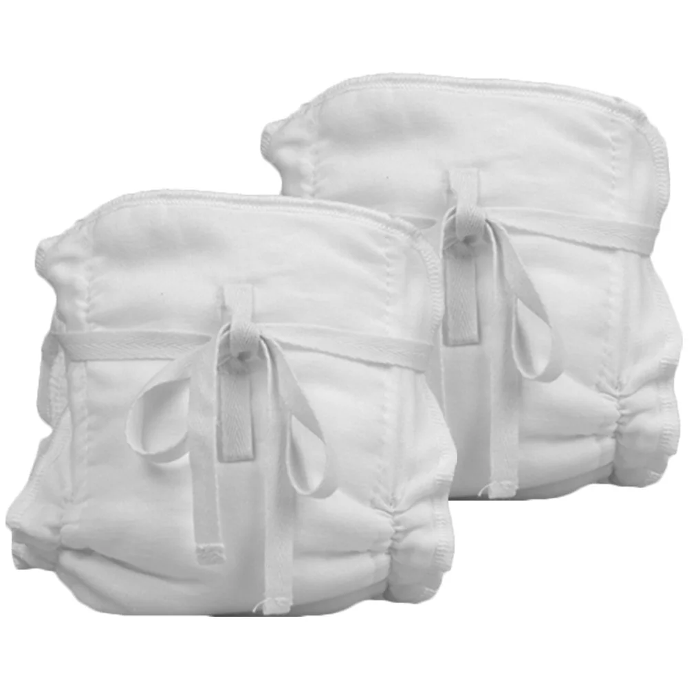 Pañales de algodón para bebé, pantalones lavables y reutilizables, pañales de entrenamiento para recién nacidos, suaves, transpirables, a prueba de fugas, 2 uds.