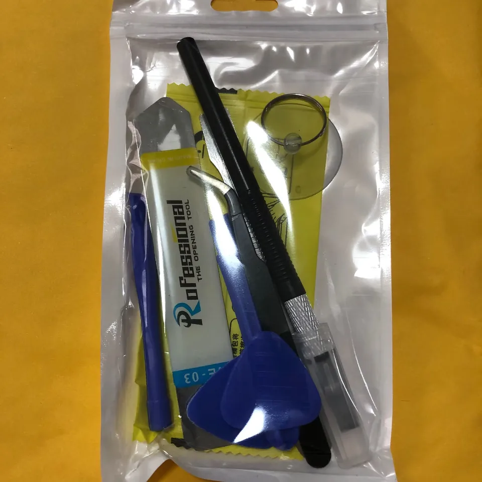 Juego de herramientas de apertura para carcasa trasera y tornillos para Samsung, iPhone, Xiaomi, Huawei, herramientas de reparación de pegamento para cubierta trasera de vidrio 2