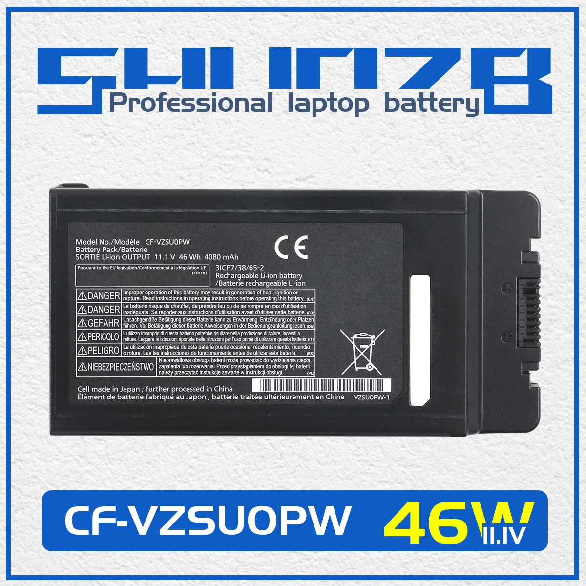 Imagem -01 - Shuozb-bateria do Portátil para Panasonic Cf-vzsu0pr Cf54 Toughbook Cf-vzsu0pw Cf-vzsu0pw Cf-vzsu0gw 11.1v 46wh 4080mah shuozb bateria do portatil para panasonic cf vzsu0pr cf54 toughbook cf vzsu0pw cf vzsu0pw cf vzsu0gw 111v 46wh 4080mah 01