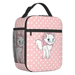 Custom Marie Dot Portable Lunch Box for Women Waterproof Cooler Thermal Food Insulated Lunch Bag School Children Student