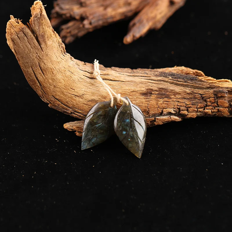 B&F Labradorite  Earring Beads for Jewelry Making, Handmade Natural stones beads, Stones for jewelry Making Supplies