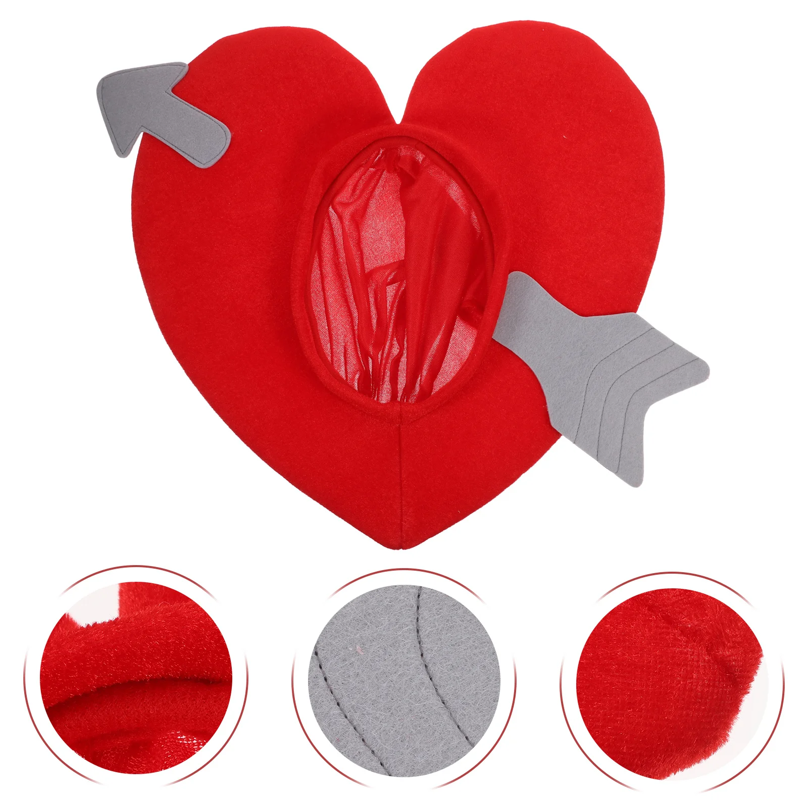 

Valentine Day Cupid Arrow Heart Headpiece Red Love Heart Accessory Party Photo Prop Valentines Hair Accessories