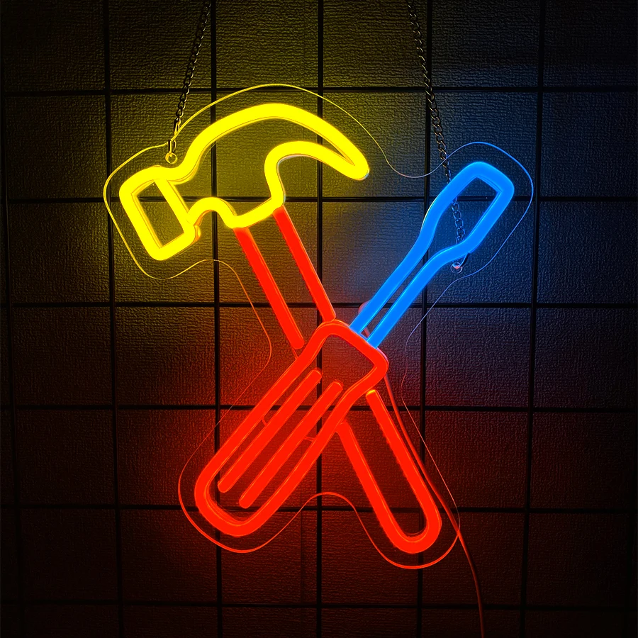 Best Tools For Workshop - Maintenance Tools Neon Sign For Wall