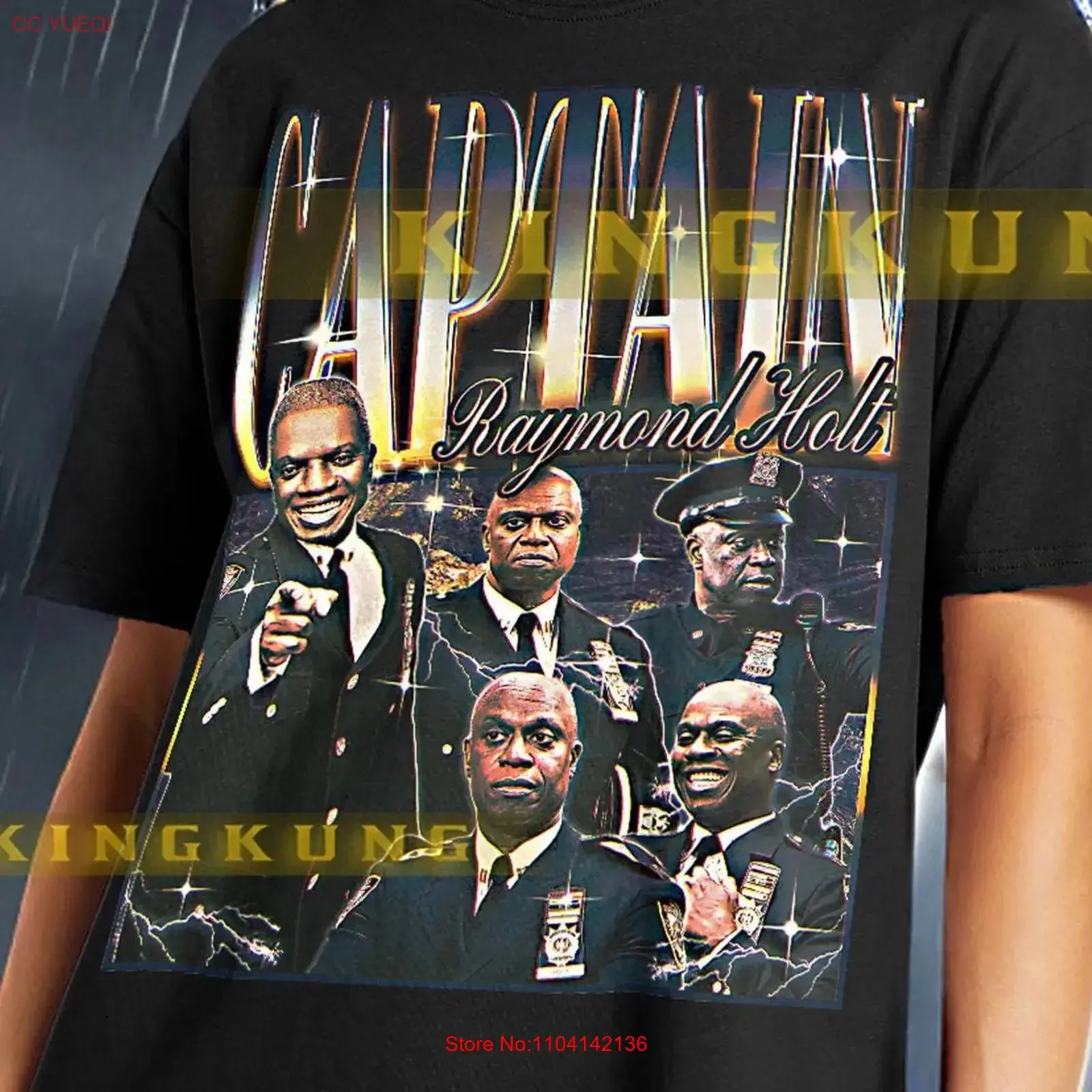 CAPTAIN RAYMOND HOLT T Shirt Vintage Retro 90s 99 saf vintage Washed homme designer clothes graphic Versatile Breathable