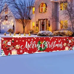 Merry Christmas Banner for Yard And Entrance Decor Christmas Outdoor Banner Flag for Home Decor 2024 Gifts Happy New Year 2025
