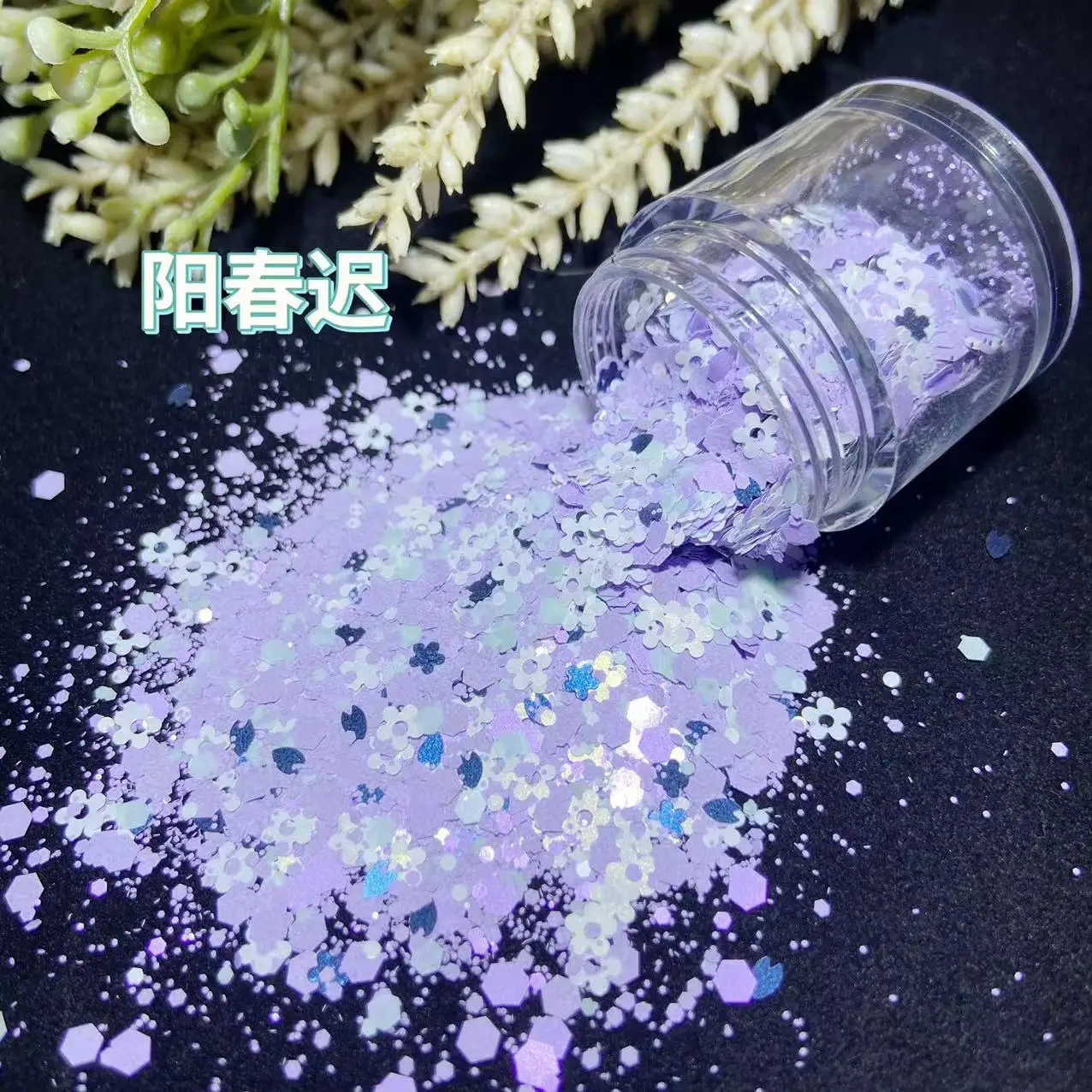 10g Spring Flower Nail Sequins Mini 3D Shine Charms Stars Round Shape Mixed Glitter Paillettes For Nails Designs Confetti Flakes