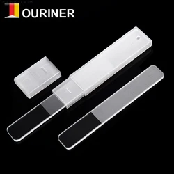 Transparent Glass Nail Files With Box Sanding Polishing Grinding Brighten Shiny Tool Manicure 2/5Pcs