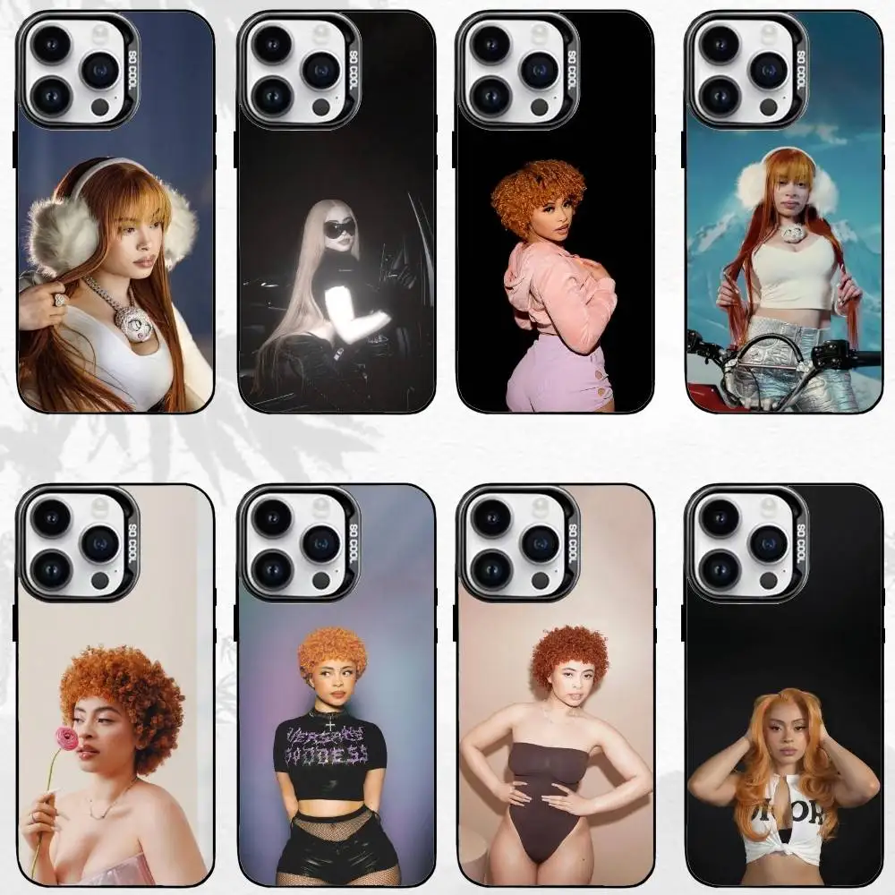 

Singer I-Ice S-Spice Hot Phone Case For iPhone17,16,15,14,13,12,11 Plus,Pro Max Black Matte Shockproof Cover