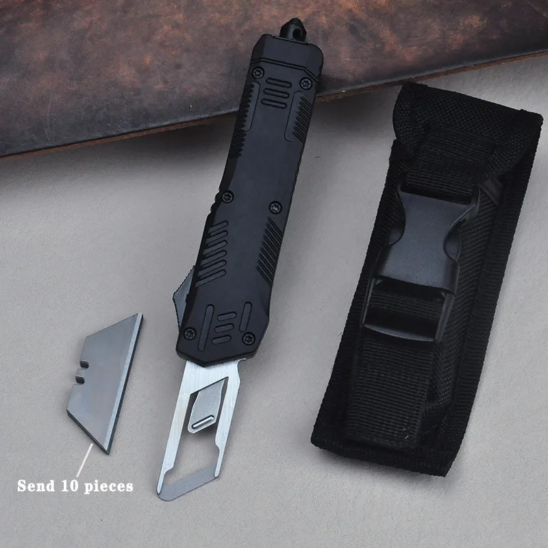 Kunstmesser, Multifunktionsmesser. Hochwertige Geschenkbox-Verpackung, mit 10 Klingen und einer Nylon-Messerhülle als Geschenk. – Detail 12