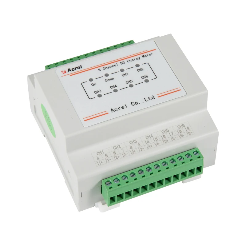 DC48V Tower Base Station multichannel  Electricity Meter AMC16-DETT hall sensor 1~3~6 telecom cicuits Metering DC Energy Meter