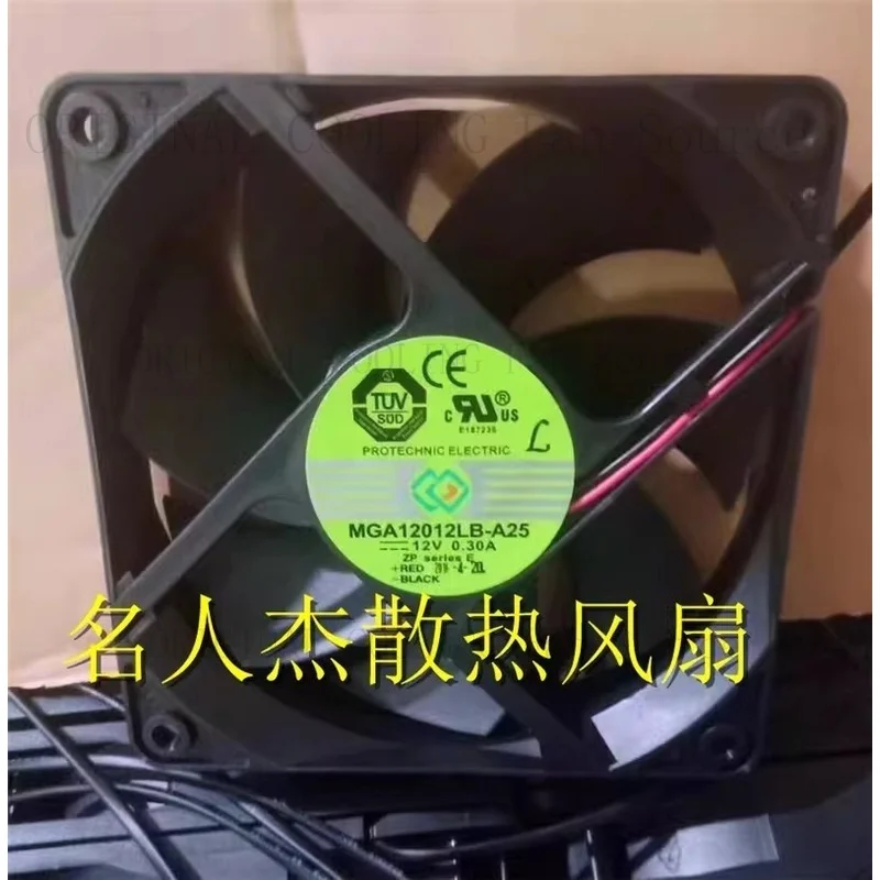 H  FOR MAGIC MGA12012LB-A25 DC12V 0.30A 12CM 2-wire double   cooling fan *su