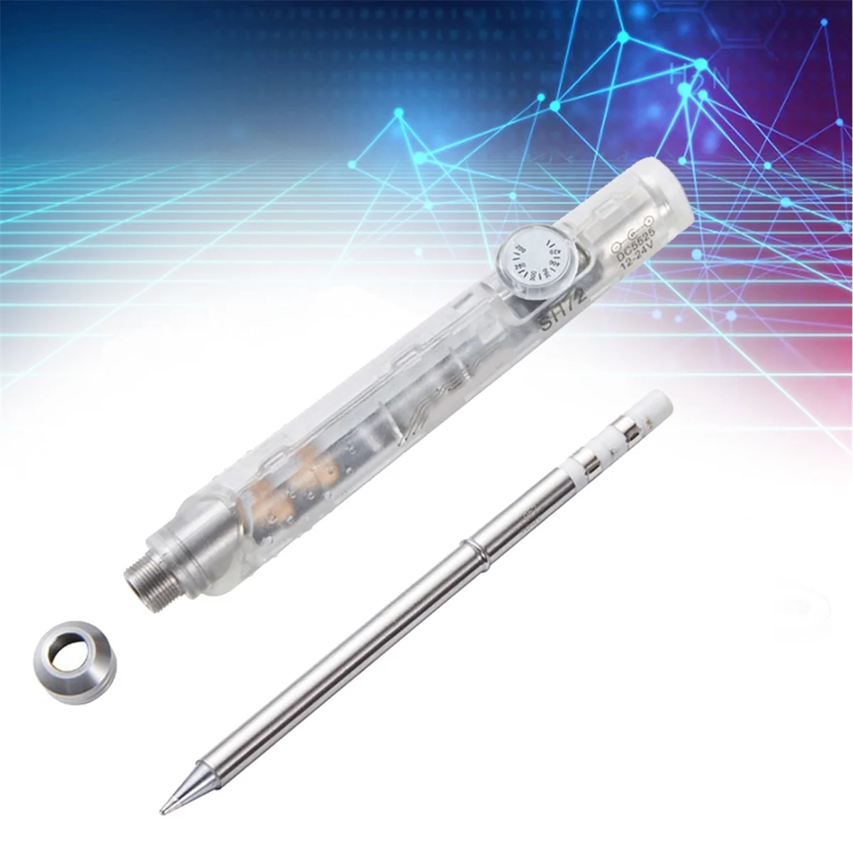 New SH72 Soldering Iron 65W 12-24V 220-400℃ Adjustable Temperature SH72 B2 Welding Tool Not T12 Transparent White