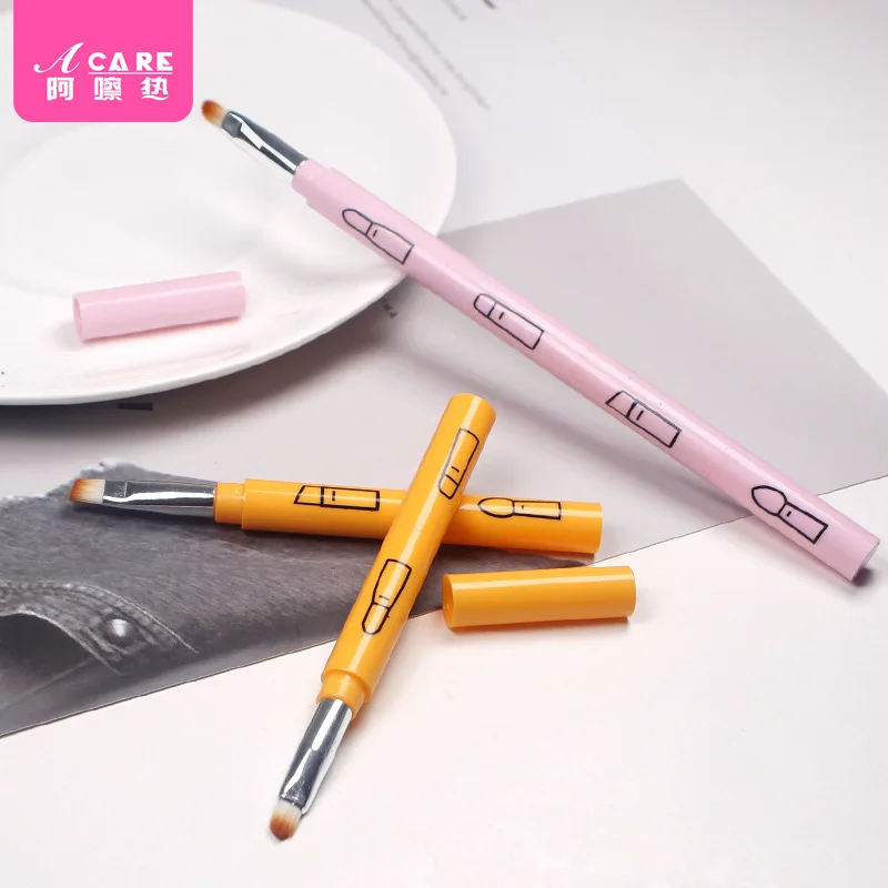 メイクブラシ/4-in-1 A1-ツール アイシャドウブラシ リップブラシ アイブロウブラシ カバー付きポータブル 取り外し可能なダブルヘッド マルチ