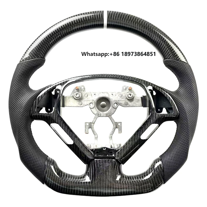 

Customized D-Shaped Leather Sport Steering Wheel with Carbon Fiber for Ford Models