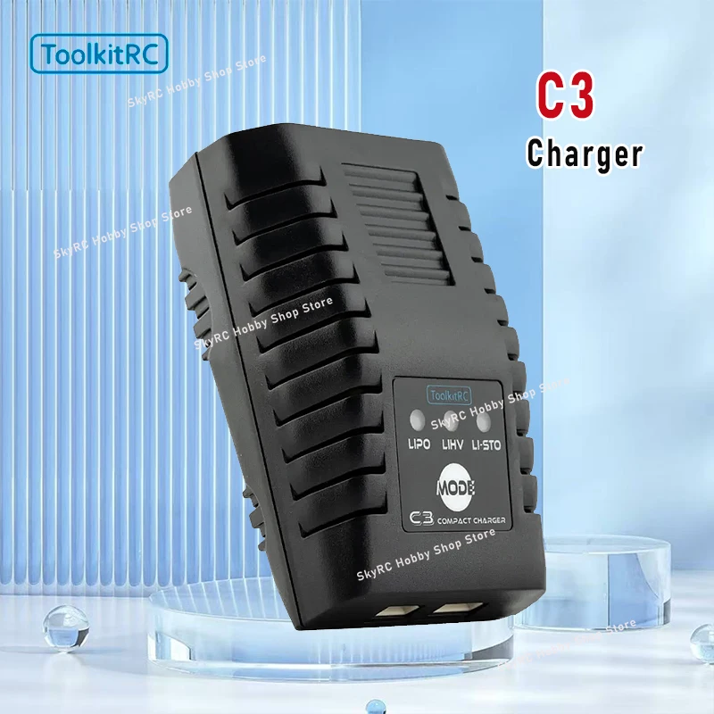 

ToolkitRC C3 2-3S Lipo LiHV Charge Functionality Convenient One-touch Storage Mode Compact AC Balance Charger for RC Model