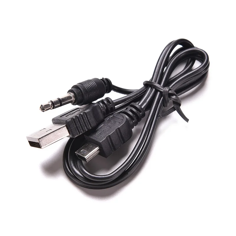 【C】3.5mm USB To Mini USB Standard Audio Jack Connection Cable For Speakers Mp3/4
