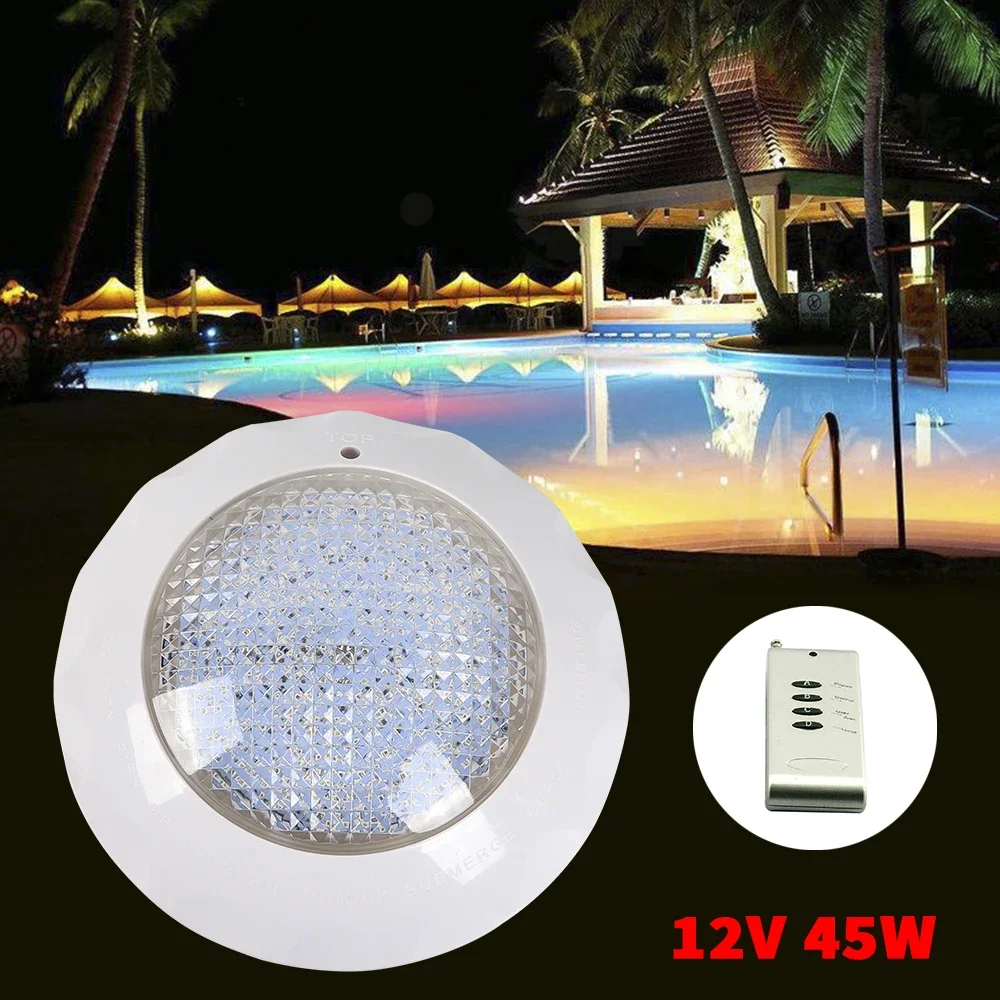 

New 12V 45W Underwater Light RGB Spa Pond Swimming Pool Lighting Multi Colors Lamp Practical Lighting Fixtures