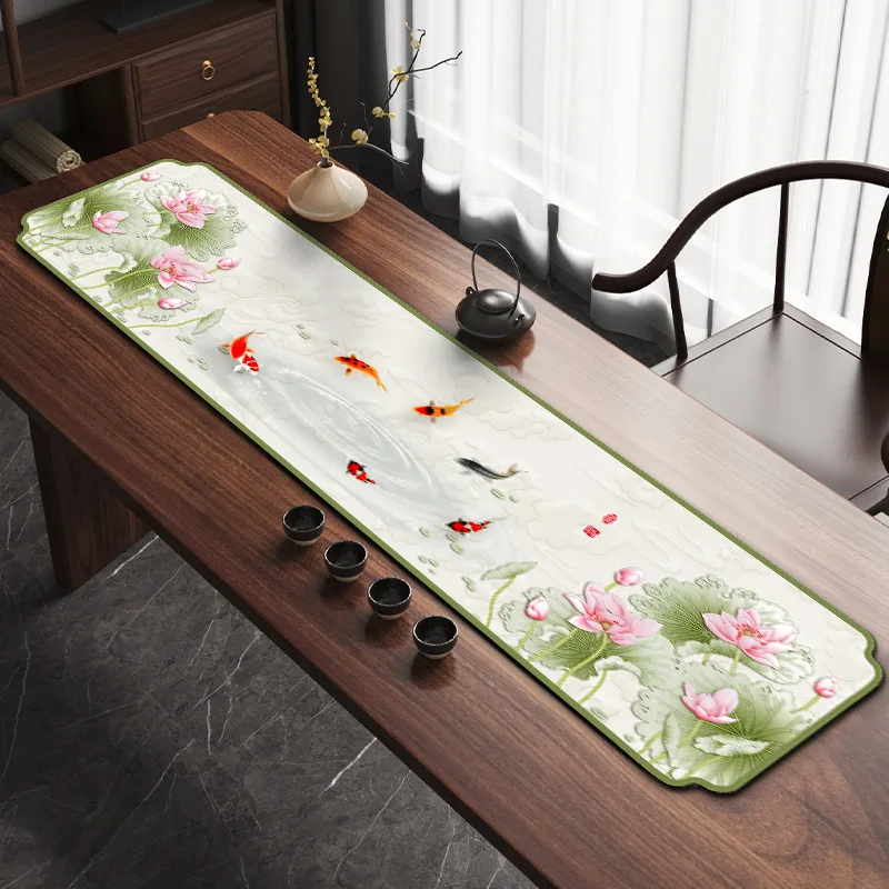 Chinese Tea Seat Zen Tea Table Decoration Table Flag High End Tea Table Mat Runners