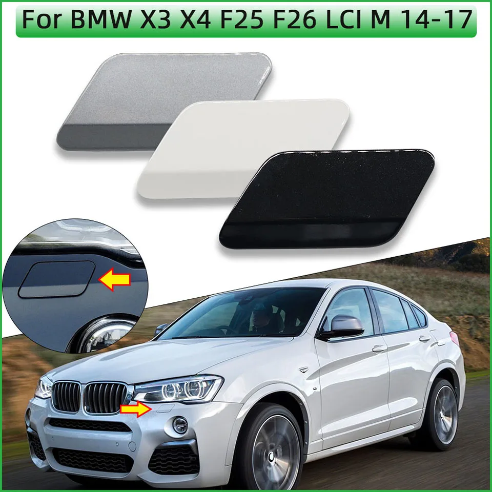 

Car Accessories Front Bumper Headlight Washer Cover Cap For BMW X3 X4 F25 F26 LCI M-Sport 2014 2015 2016 2017 Painted Trim Shell