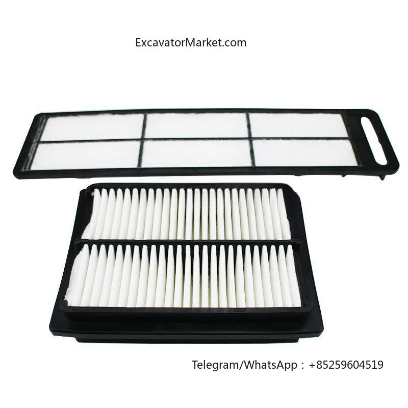 High Quality For SANY 55 60 65 75 135 245-8-9-10 Air Conditioning Filter Element New Internal and External Filter Net Excavator