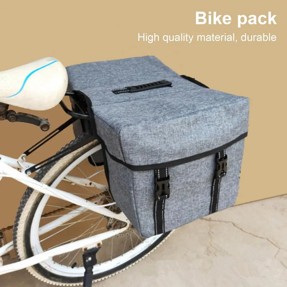 Bike Rear Rack Bag 25L Reflective Hard Shell Cycling Road Mountain Bicycle Trunk Pannier Rear Seat Carrier Storage Pouch