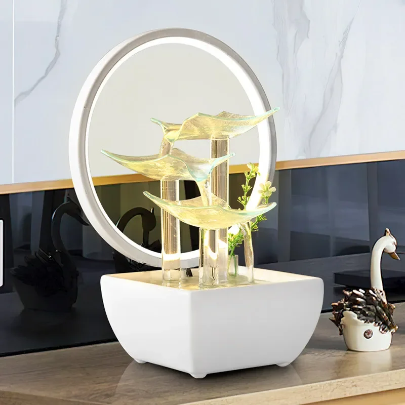 Creative flowing water ornaments, wealth circulation water housewarming opening gifts