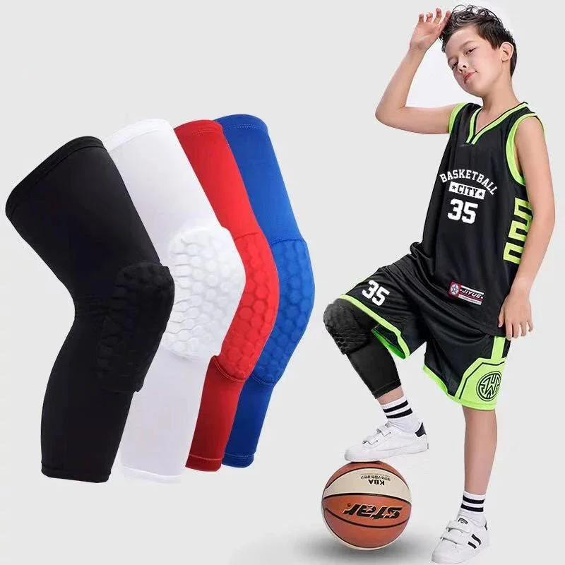 2Pcs Breathable Sports Football Basketball Knee Pads Honeycomb Knee Brace Leg Sleeve Calf Compression Knee Support Protection