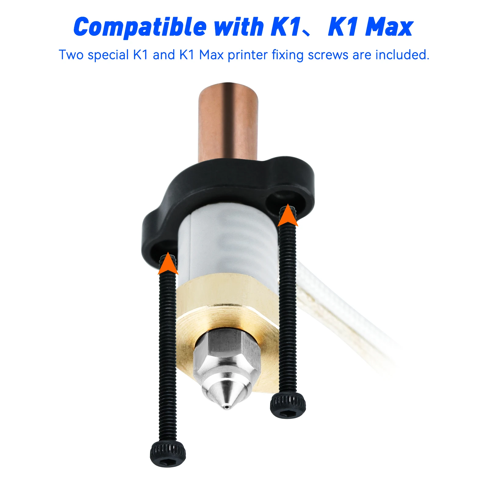 Kit Hotend CR-M4 K1 Max de actualización, bloque calefactor de cerámica, boquilla de cobre placada de calefacción de 60W para impresora 3D K1/K1 MAX