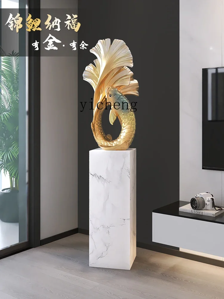 TWR Fish Yearly Ornament for Entryway, Store, Office, Light Luxury High-End Feel