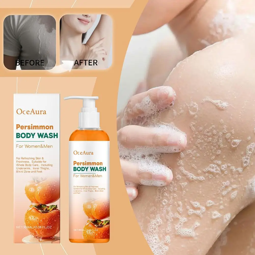 

Persimmon Scented Body Wash Shower Gel, Gently Cleanses Refreshes Moisturizes Skin, Hydrating Bath Gel For Dry Sensitive Skin