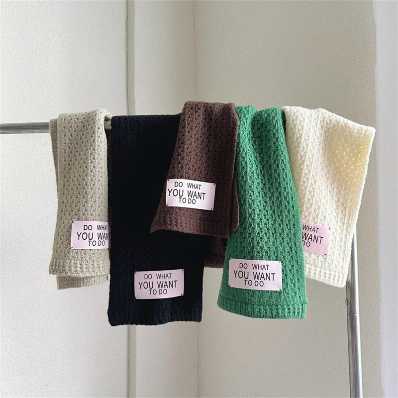 Fashion Casual Children Woolen Yarn Scarves Winter Warm Soft Comfortable Knit Long Neck Scarf Baby Kids Muffler for Boys Girls