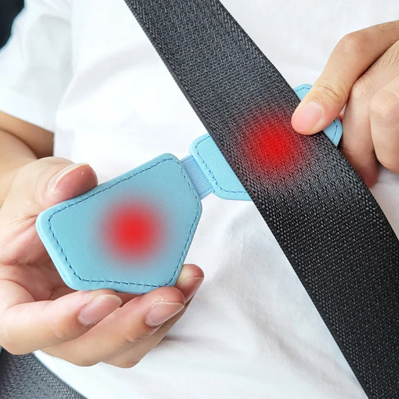Car Universal Seat Belt Limiter PU Comfort Adjustable Seat Belt Fixer Clip Stopper Car Accessories Interior for All Vehicles