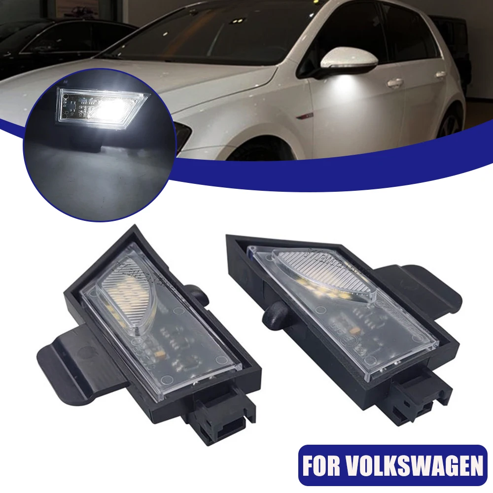 Luz LED blanca para espejo retrovisor de coche, accesorio para VW Golf 7 VII MK7 Variant GTI R20 Sportsvan Touran 2 Canbus, sin Error, 2 piezas