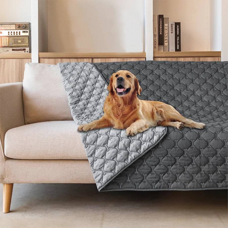 

Extra Large Double-Faced 100% Waterproof Dog Bed Cover Pet Blanket Sofa Couch Furniture Protector for Dogs Cats,Reversible