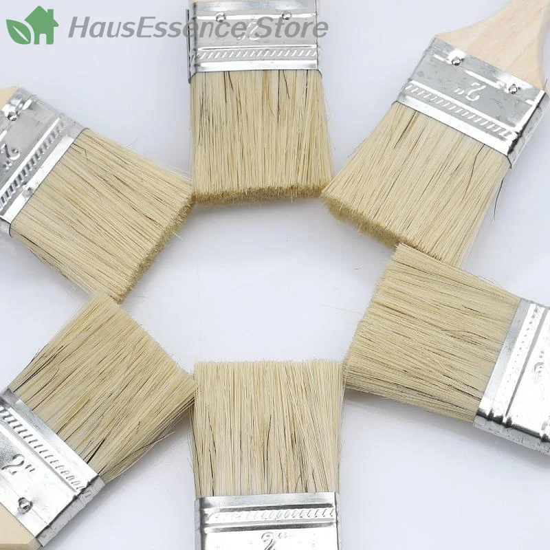 ※10pcs Small Paint Brush Suitable For Art Handwork Painting Dyeing Varnish Glue Application Wooden Handle Indoor/Outdoor