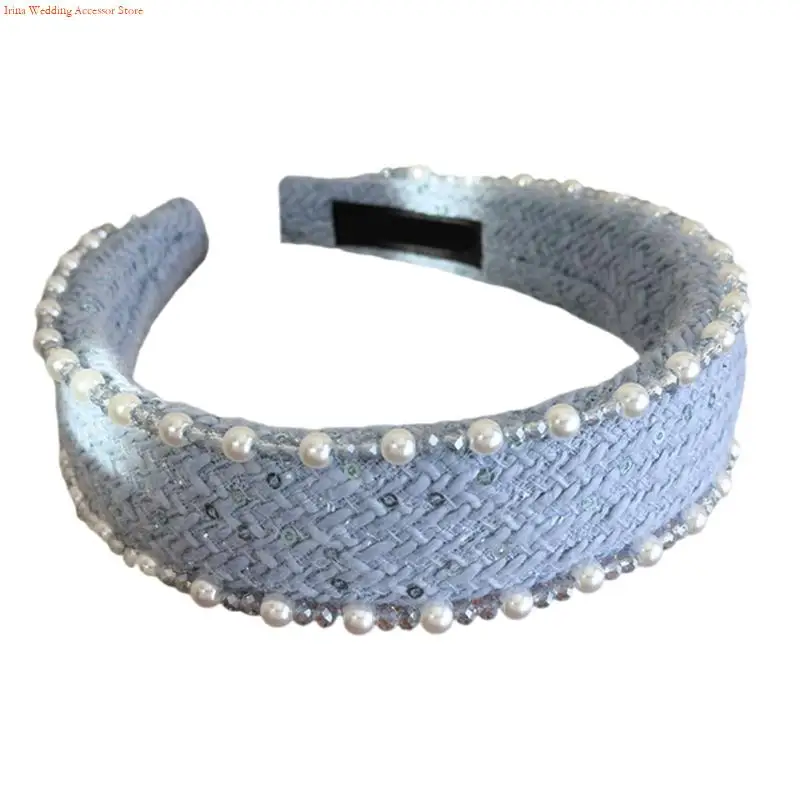 G92D Fashionable Headbands with Delicate Beads Hairband For Evening Gatherings