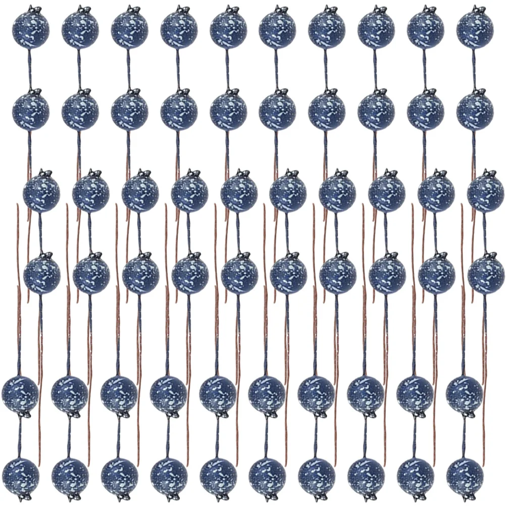 

100Pcs Lifelike Blueberry Stems Fake Berry Branches Christmas Wreath Tree Decoration DIY Artificial Berry Picks