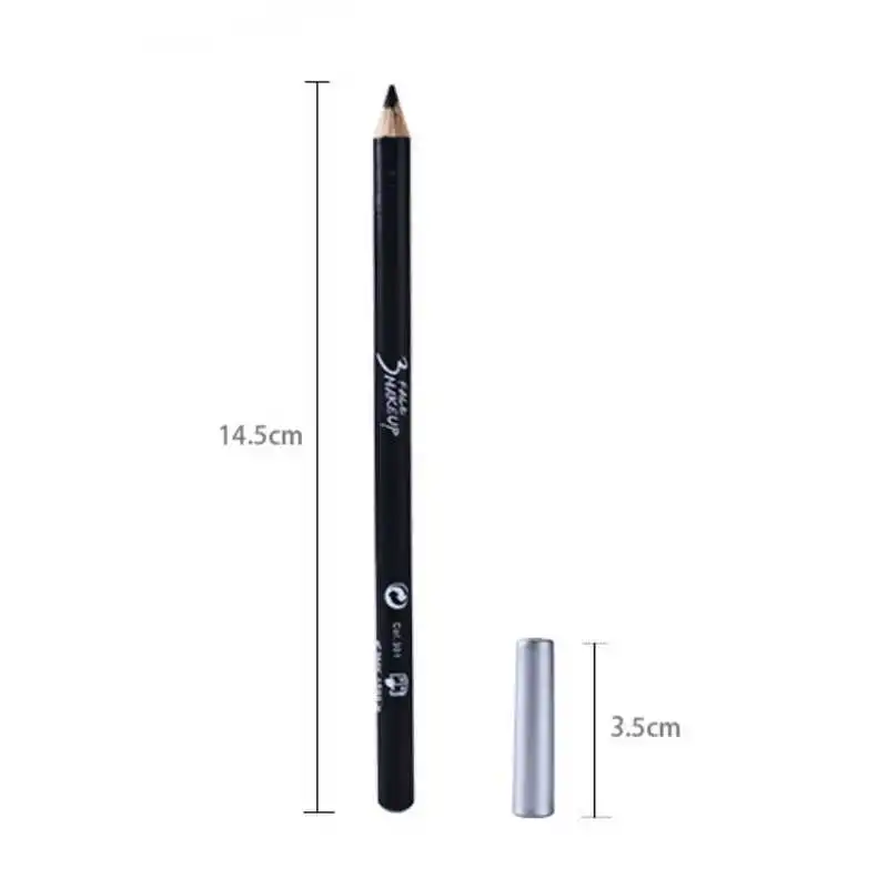 Fashion High Pigmented Hard Eyeliner Black Brown Eye Liner Eyebrow Pencil Long-Lasting Cosmetic