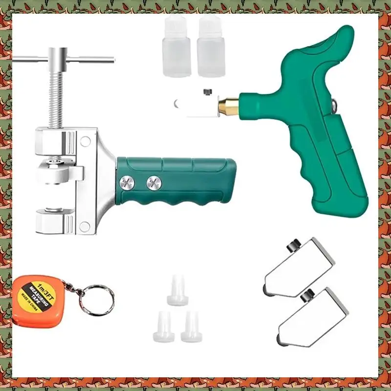 

ABLQ Professional Glass Cutter Cutting Tools Diamond Glass Tile Cutting Tool Manual DIY Glass Tile Cutting Tool Set