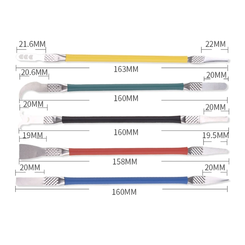 Outil puce IC 5 en 1, lame fine, retrait du CPU NAND, couteau d'entretien BGA, outil d'élimination colle CPU, démontage