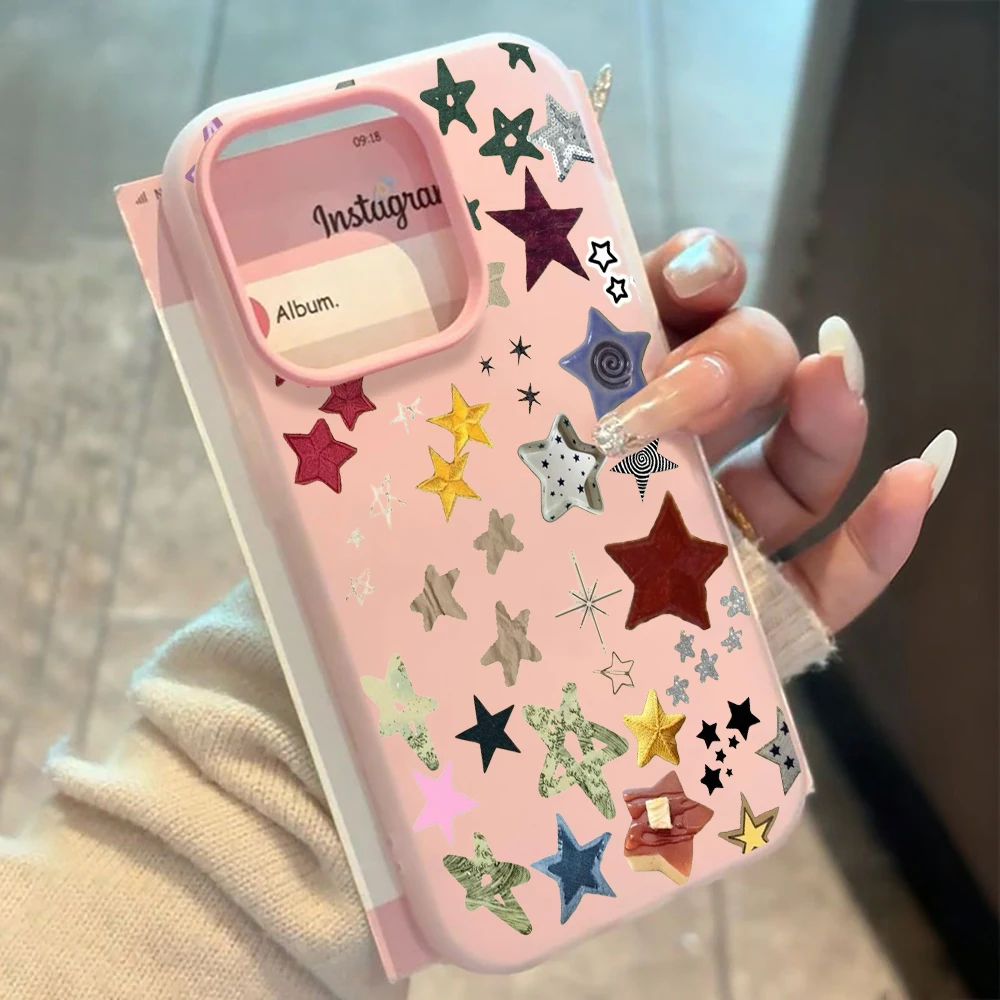 Für Samsung Galaxy S21 S26 S25 S24 S23 S22 Ultra Plus FE Hülle Retro Sterne Luxus-Cover Für A37 A36 A54 A55 A56 Stoßfeste Schutzhülle – Detail 1