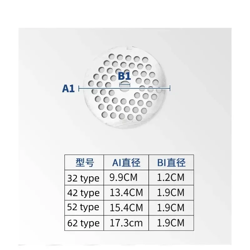 NEW 32/42/52/62 Type Meat Grinder Hole Plate Knife Mincing Machine Parts Manganese Steel Meat Pore Plate