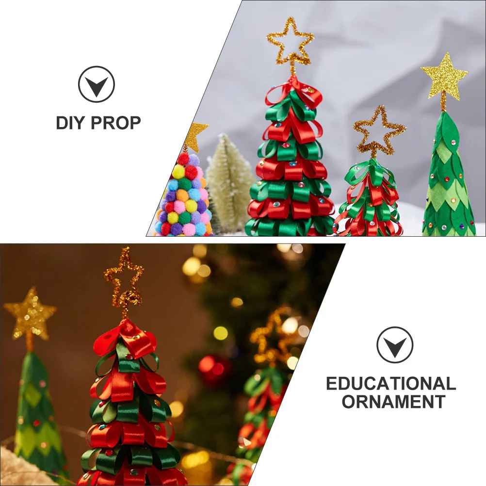 

Diy Christmas Tree Decoration Kit Christmas Decorative Supply 3D Adornment Craft Ornament Table Stand Desktop Decor Children Diy