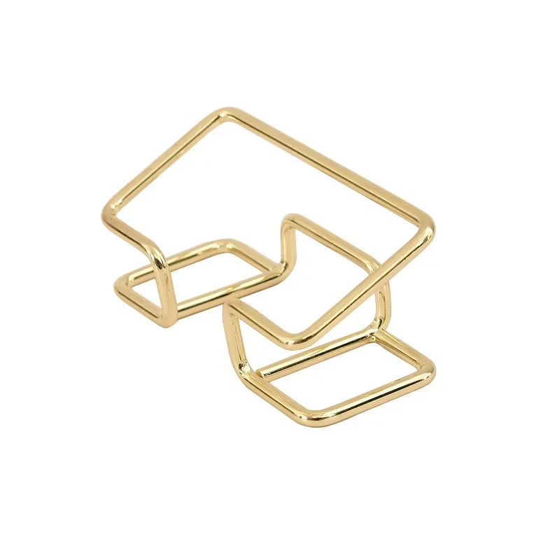 Bview Art منظم عرض الأزياء البسيط صندوق البطاقات خط الحديد حامل بطاقة الأعمال حامل بطاقة العمل المعدنية الإبداعية #5