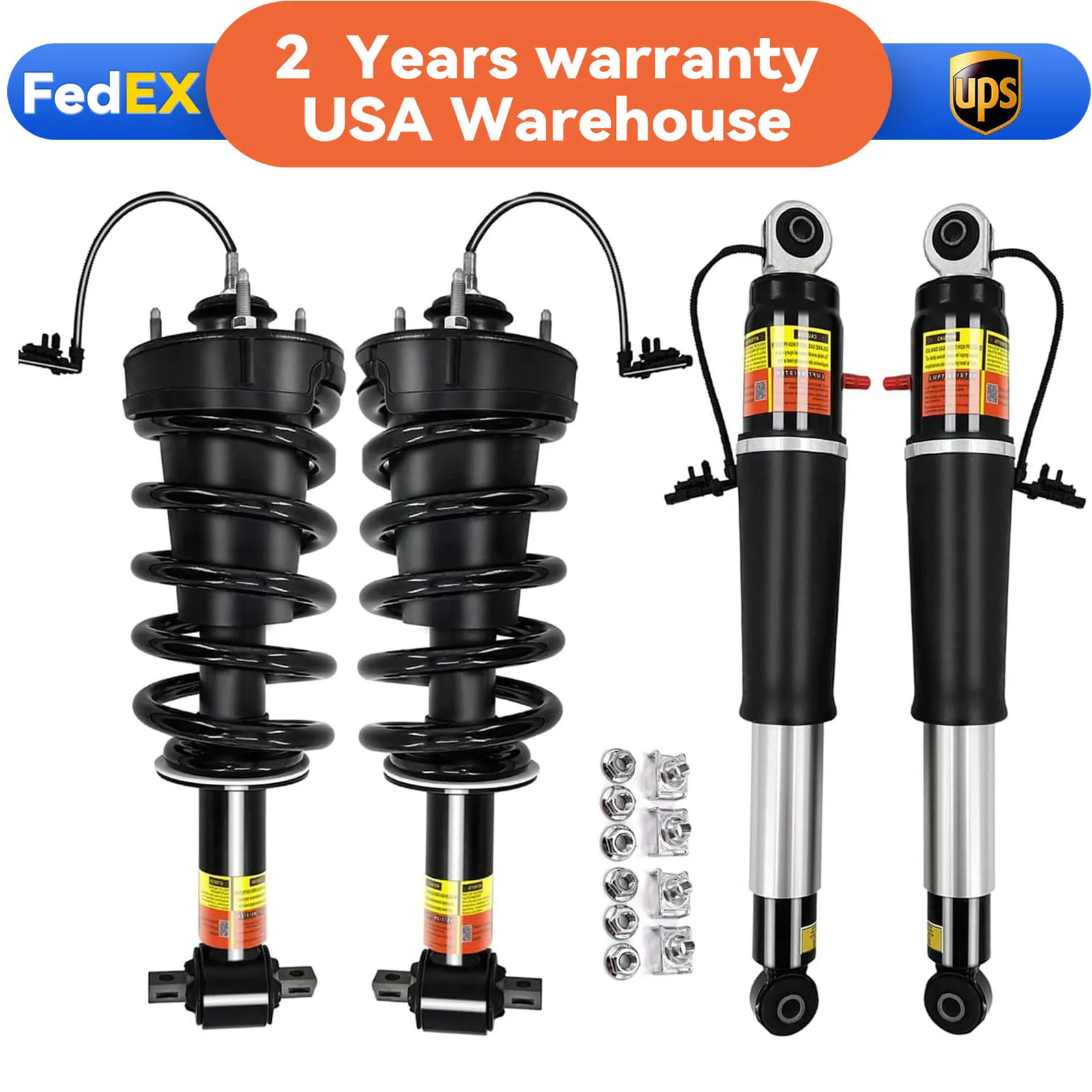 4PCS Front & Rear Shock Absorber for GM Escalade Suburban Tahoe Yukon 84977478 84176675