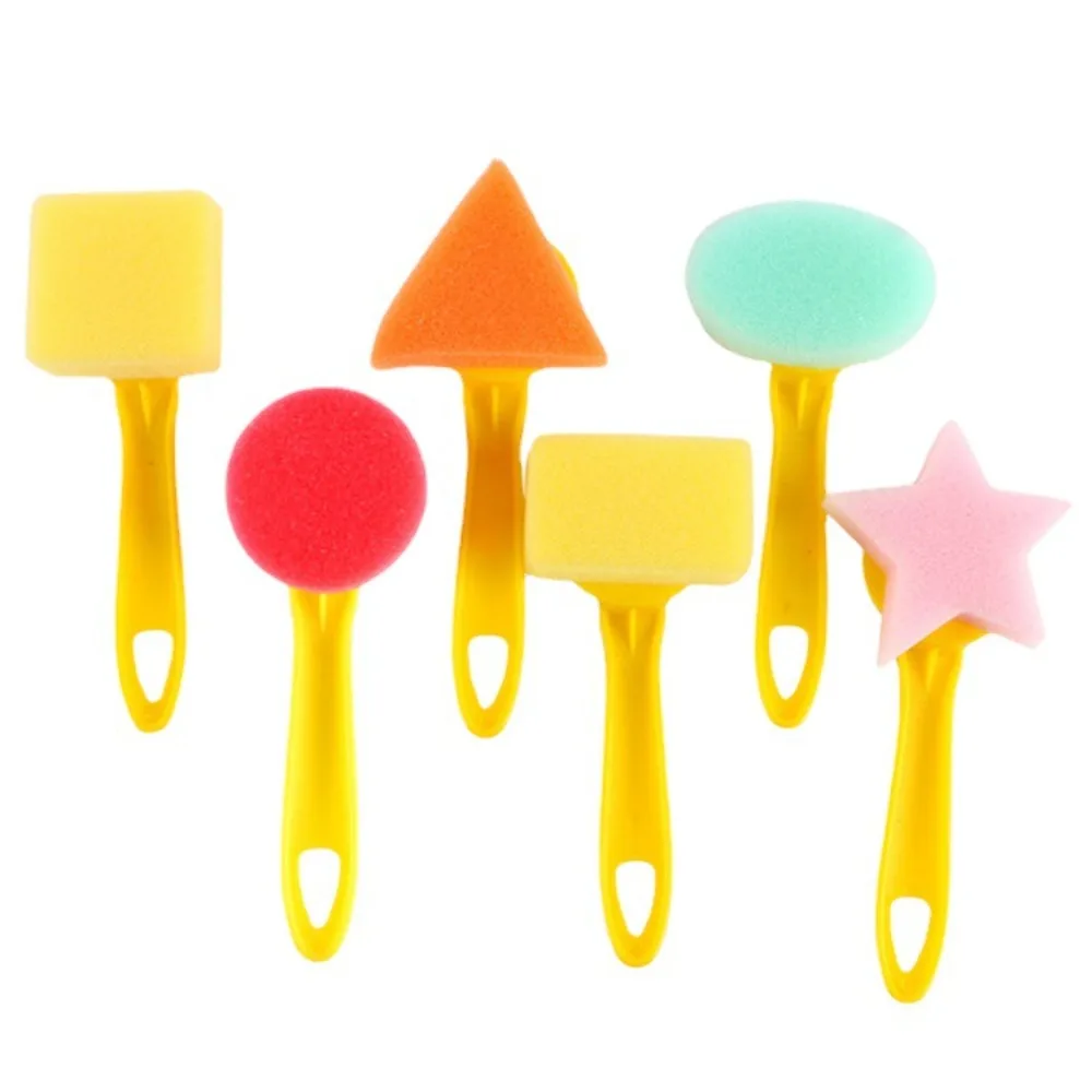 Nieuwe DIY Sponsborstelset Verlichting Puzzel Tekenspeelgoed Afdichting Spons Bezemvormige Borstel Kinderen