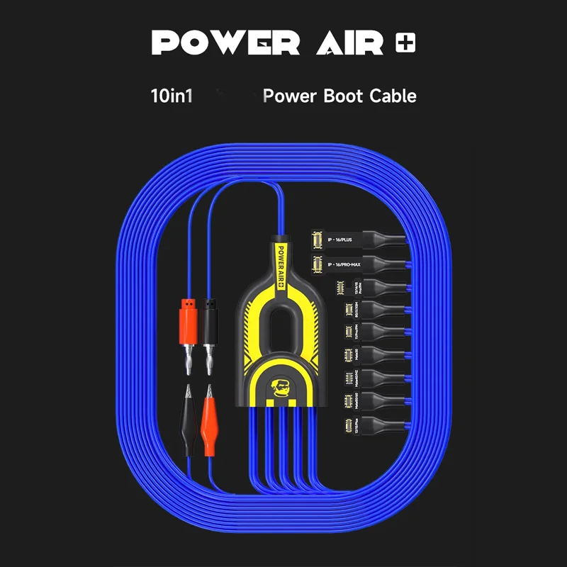 POWER AIR Plus Multifunctional Power Boot Cable Low Impedance Copper Core Test Lead for IP8-16PM Phone Repair Startup Tools