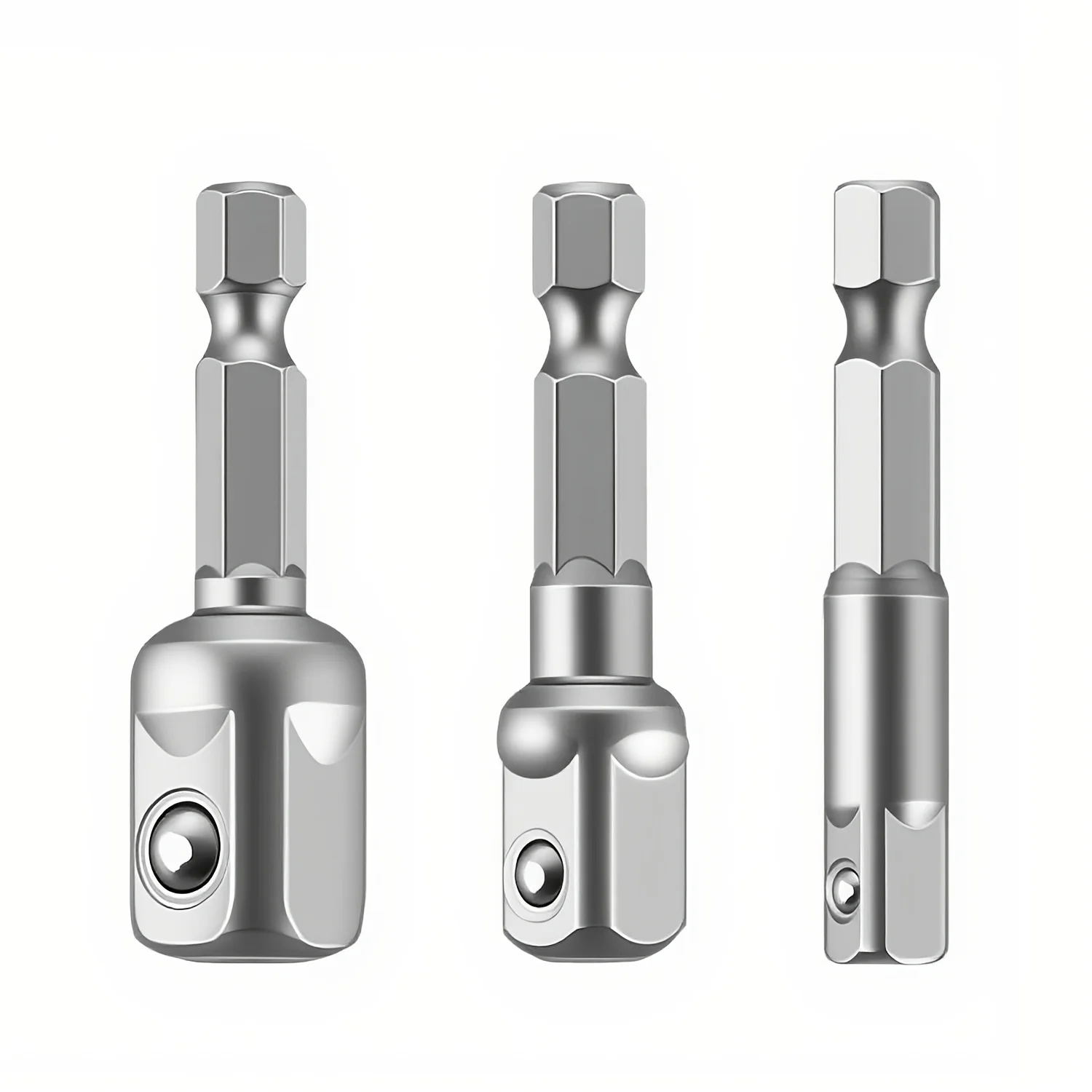 3PCS Impact Grade Socket Adapter Set, 1/4